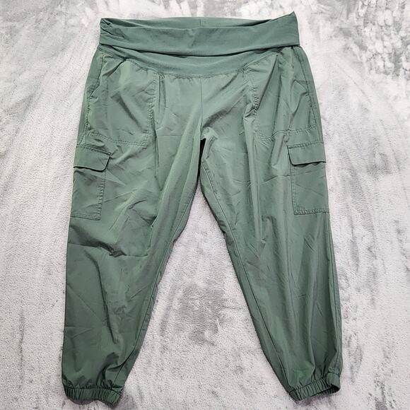 Old Navy Pants - Old Navy Pants Women XXL Green Maternity Rollover-Waist StretchTech Cargo Jogger